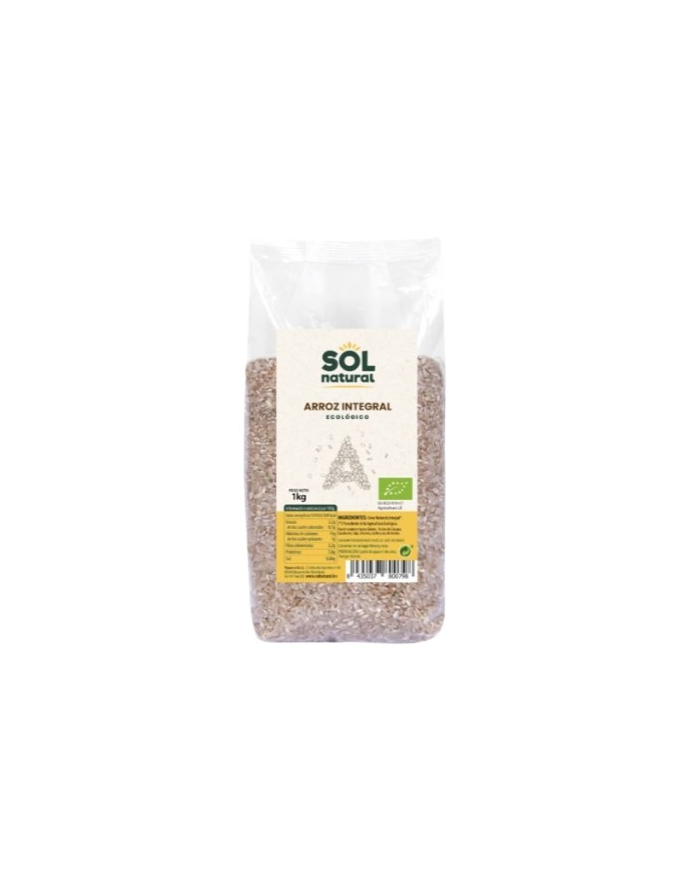 Arroz redondo integral 1kg bio sol natural