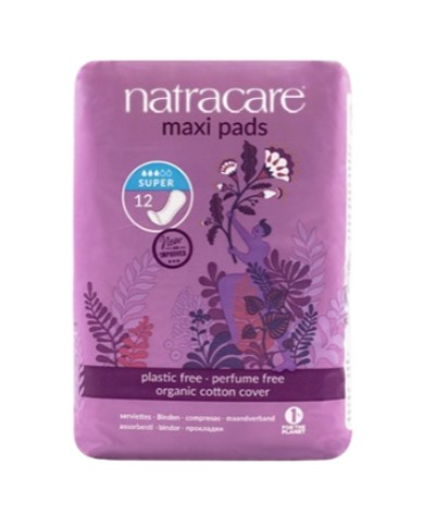 Compresa maxi pads super natracare sin alas