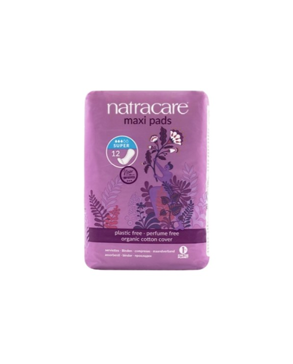 Compresa maxi pads super natracare sin alas