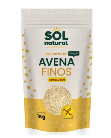 Copos avena finos sin gluten 1k sol natural