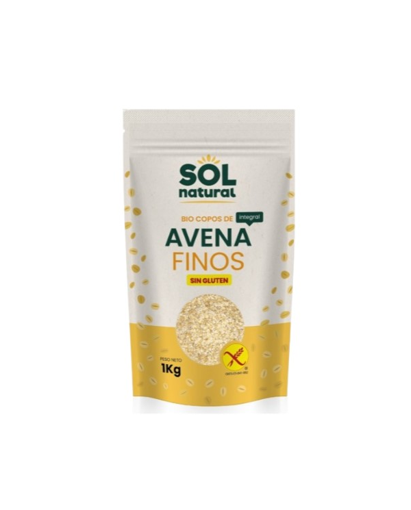 Copos avena finos sin gluten 1k sol natural