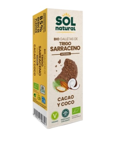 Galletas trigo sarraceno coco.cacao bio sol natura