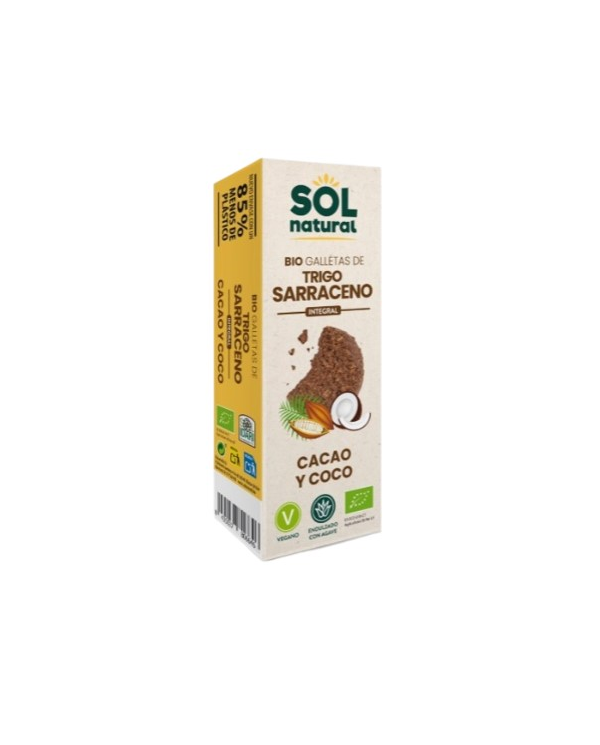 Galletas trigo sarraceno coco.cacao bio sol natura