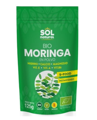 Moringa polvo bio 125gr s/g vegano sol natural