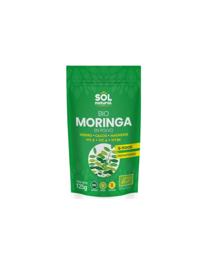 Moringa polvo bio 125gr s/g vegano sol natural