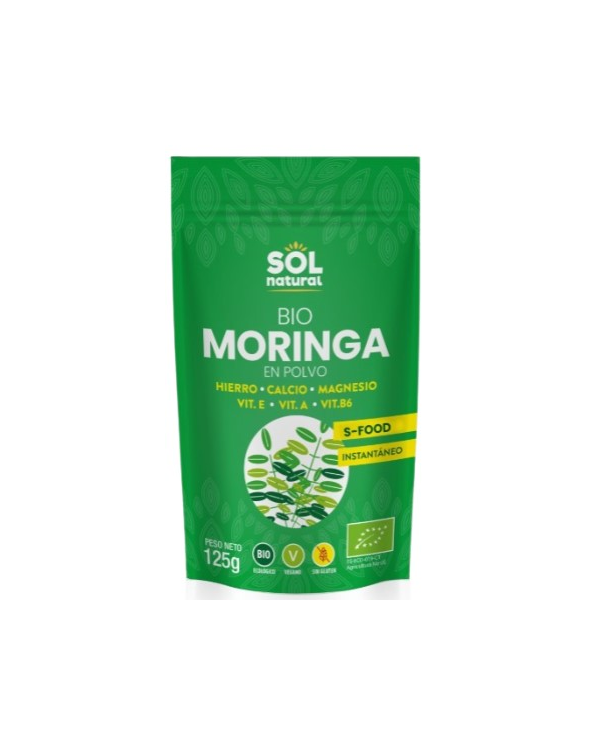 Moringa polvo bio 125gr s/g vegano sol natural
