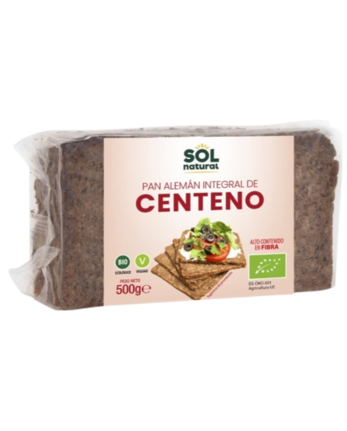 Pan aleman centeno int. 500gr bio sol natural