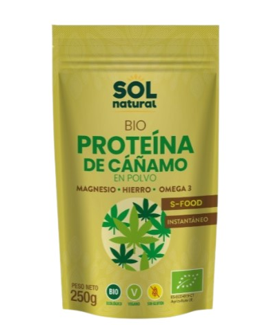 Proteina cañamo bio s/g v 250g sol natural