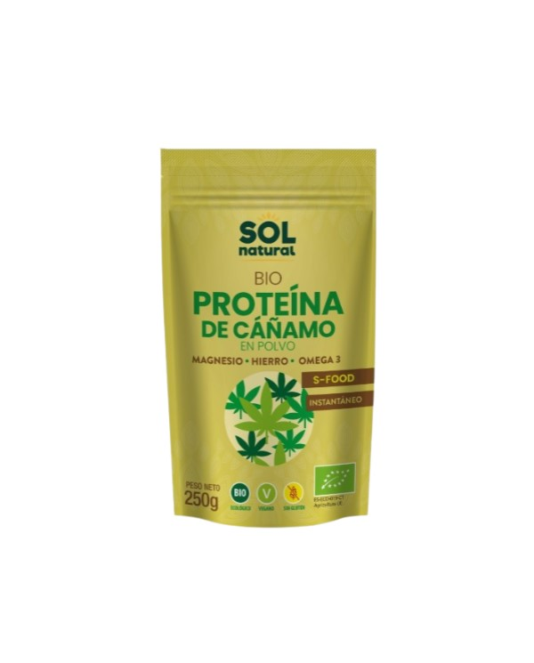 Proteina cañamo bio s/g v 250g sol natural
