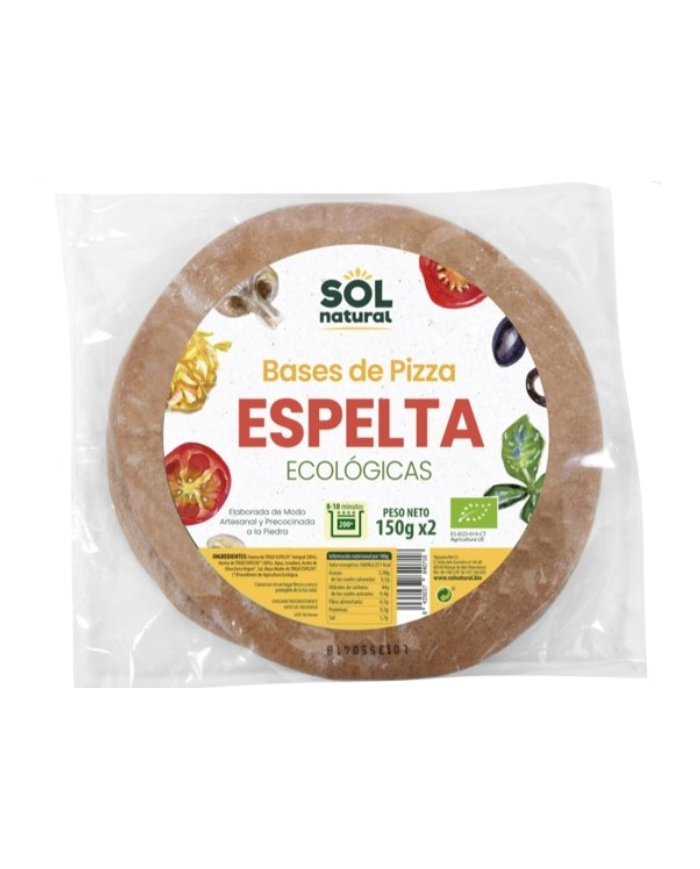 Base pizza espelta eco 2 unidades sol natural