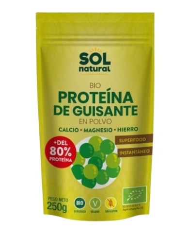 Proteina de guisantes polvo 250gr bio sol natural