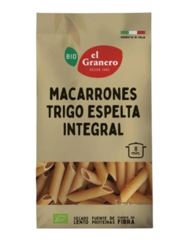 Macarron espelta integral bio 500gr el granero