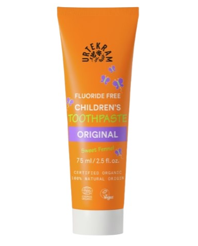 Pasta dental niños hinojo sin fluor 75ml urtekram