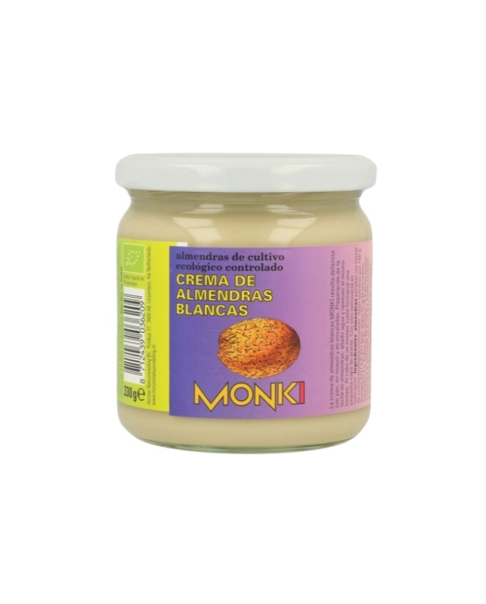 Crema almendras blanca 330gr monki