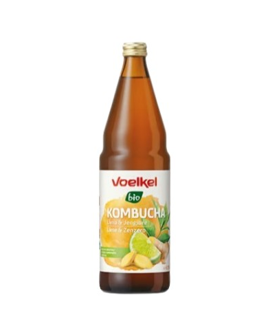 Kombucha lima y jengibre voelkel bio 750ml