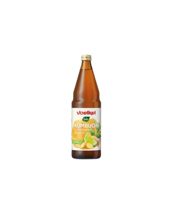 Kombucha lima y jengibre voelkel bio 750ml