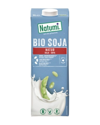 Leche soja bio sin gluten sin lactosa 1l natumi