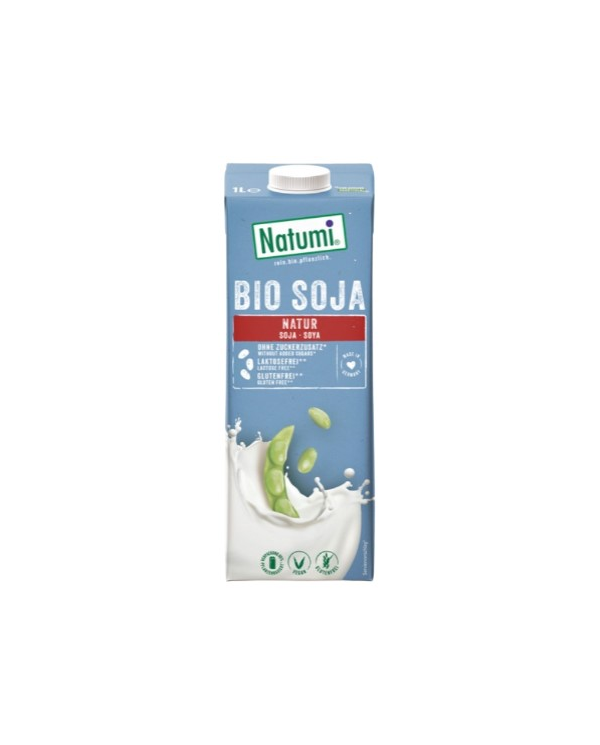Leche soja bio sin gluten sin lactosa 1l natumi