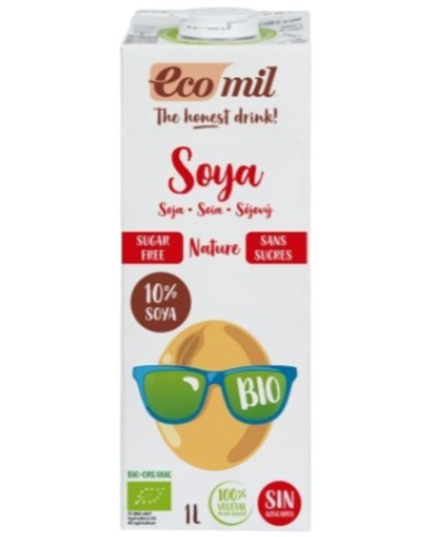 Ecomil soya nature sin azucar bebida 1l
