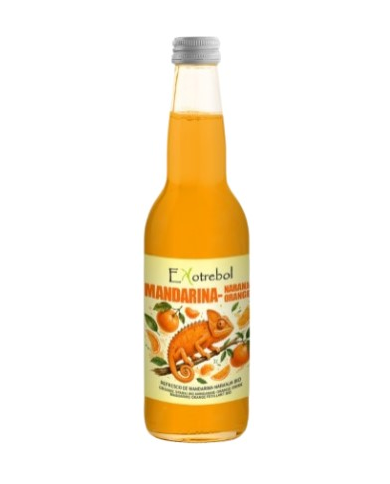Refresco mandarina naranja bio 330ml ekotrebol