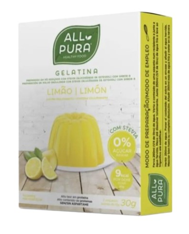 Gelatina limon 2 sobres 30gr all pura