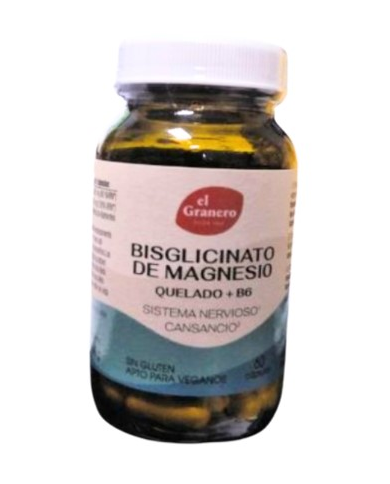 Bisglicinato magnesio quelado+b6 60cap el granero