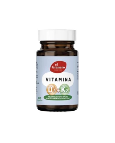Vitamina d3+k2 60 capsulas el granero