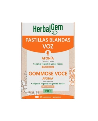 Pastillas blandas voz miel limon 24 caramelos her