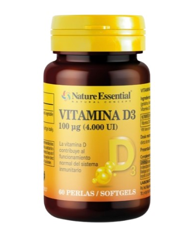 Vitamina d3 60 capsulas 100mg nature essential