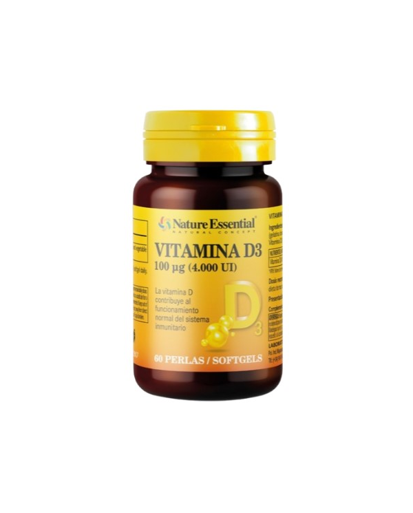 Vitamina d3 60 capsulas 100mg nature essential