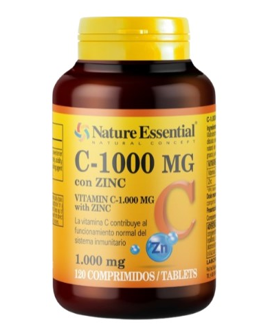 Vitamina c zinc 1000mg 120caps  nature essential