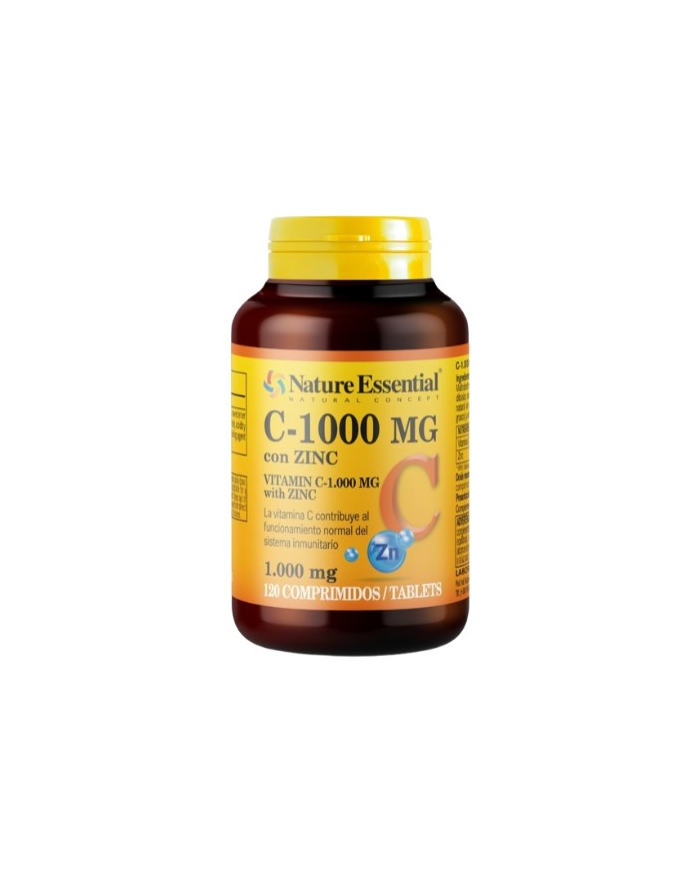 Vitamina c zinc 1000mg 120caps  nature essential