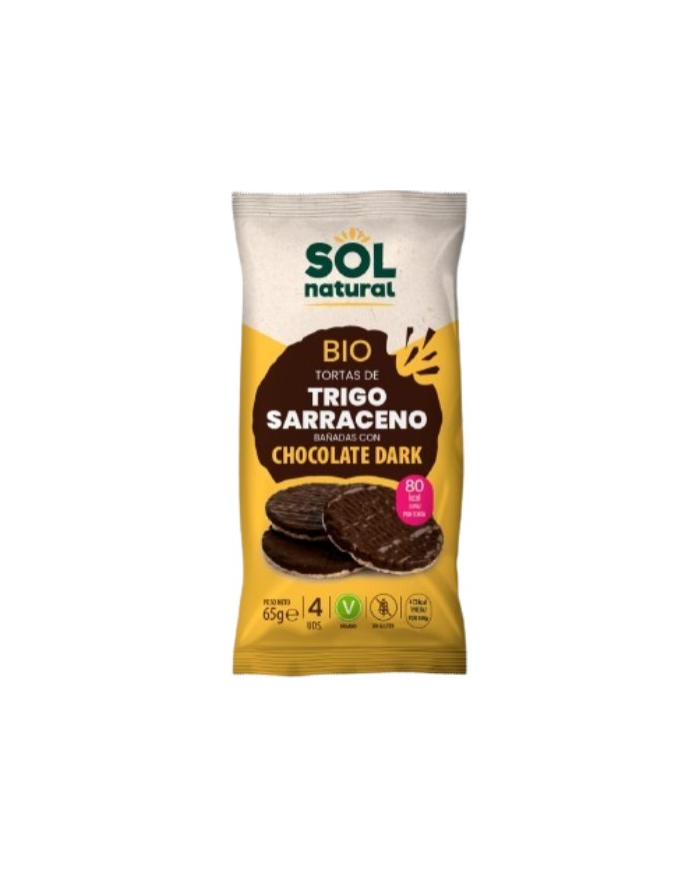Tortas trigo sarraceno chocolate dark bio sol natu