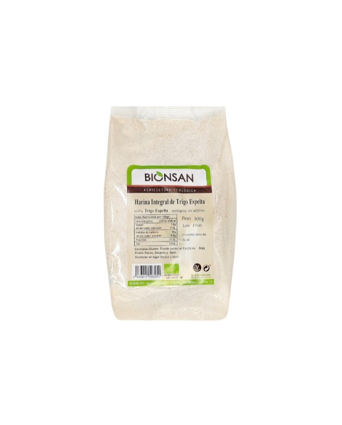 Harina integral trigo espelta 500g bionsan