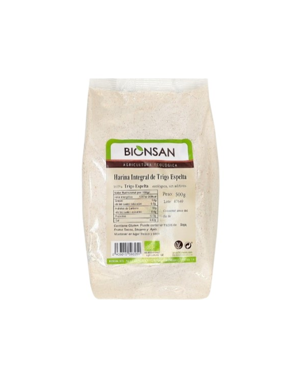 Harina integral trigo espelta 500g bionsan