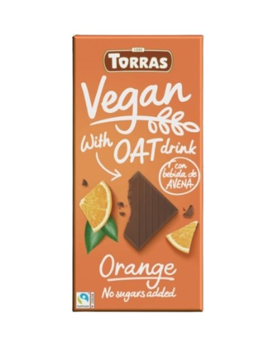 Chocolate avena naranja 100g torras