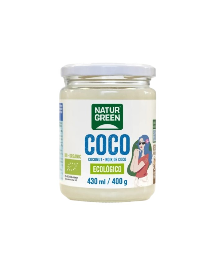Aceite coco virgen extr.crudo bio 430ml naturgreen