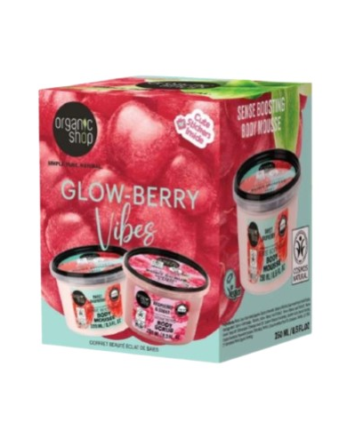 Set regalo glow berry vibes exfoliante+mousse corp
