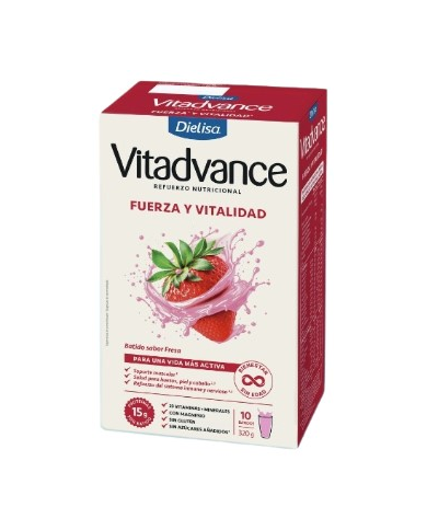 Batido fresa 320gr 10 sobres vitadvance