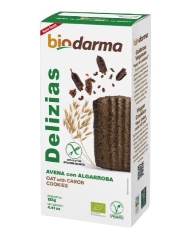 Delizias avena algarroba s/g 125g biodarma