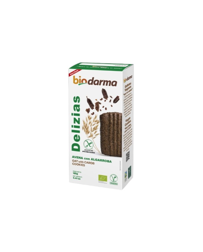 Delizias avena algarroba s/g 125g biodarma