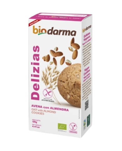 Delizias galletas avena almendra s/g 125g biodarma