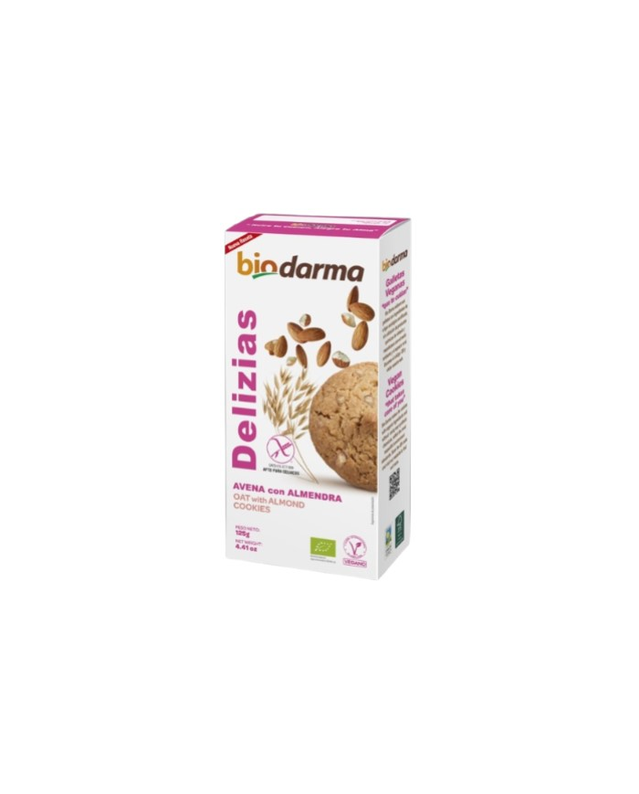 Delizias galletas avena almendra s/g 125g biodarma