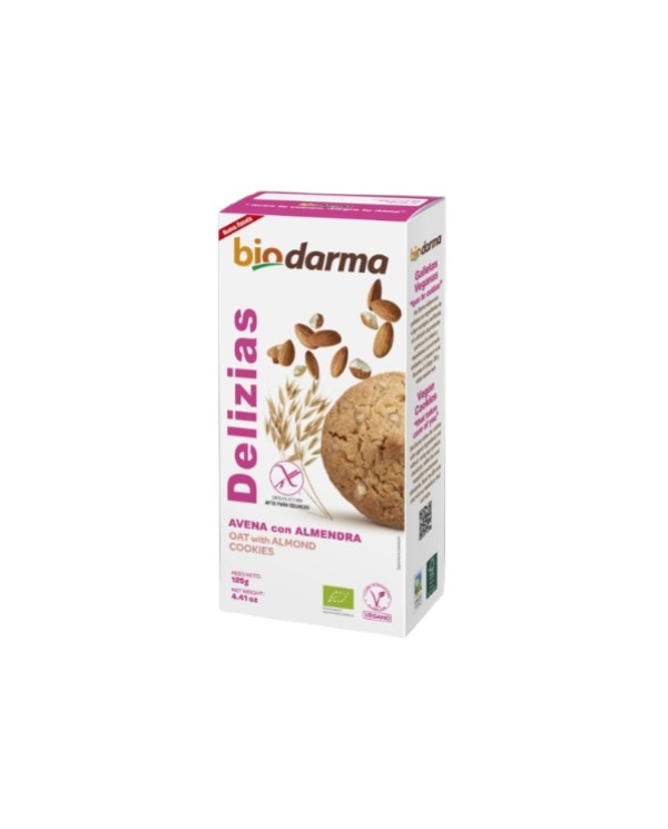 Delizias galletas avena almendra s/g 125g biodarma