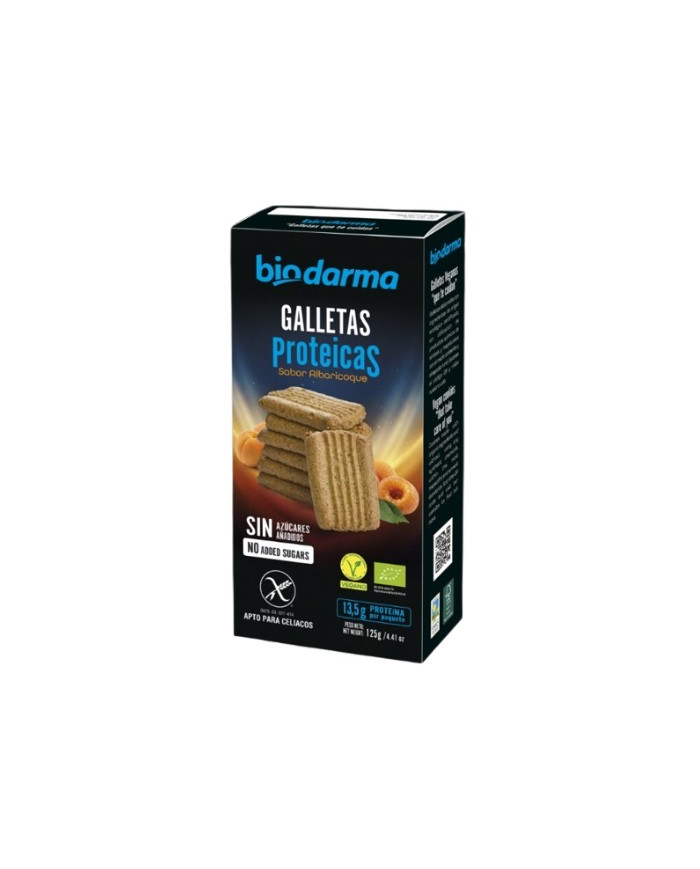 Galletas proteicas albaricoque s/g 125g biodarma