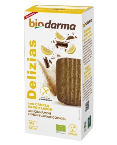 Delizias galletas canela limon s/g 125g biodarma