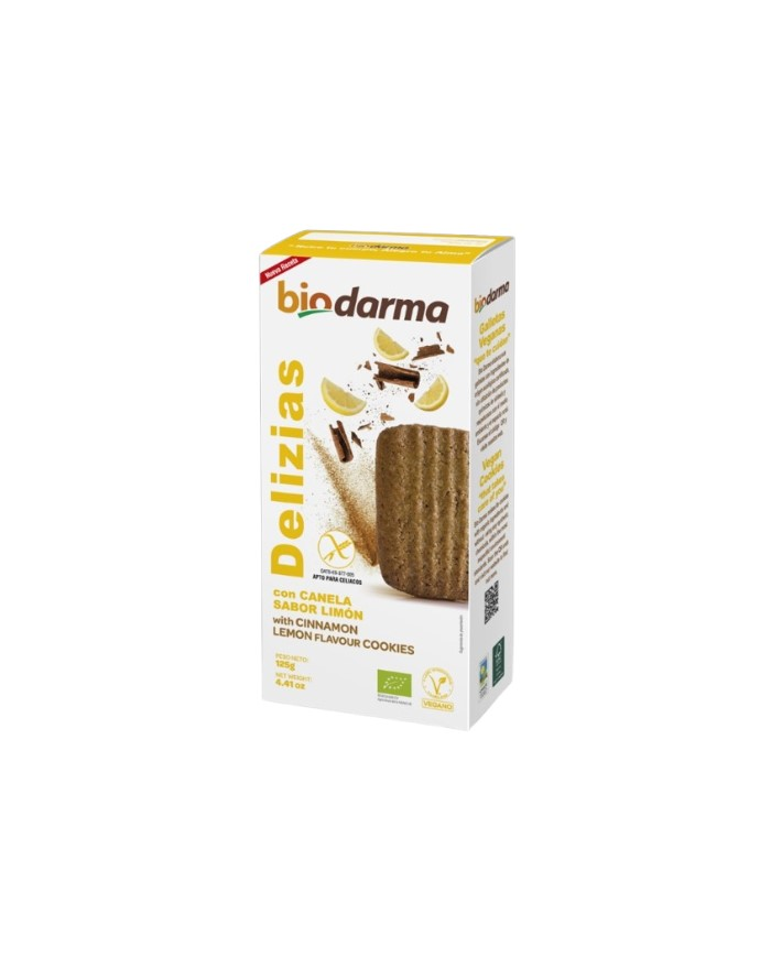 Delizias galletas canela limon s/g 125g biodarma