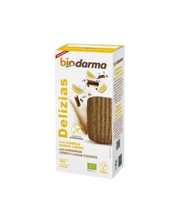 Delizias galletas canela limon s/g 125g biodarma