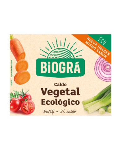 Caldo vegetal cubitos 60gr. biogra