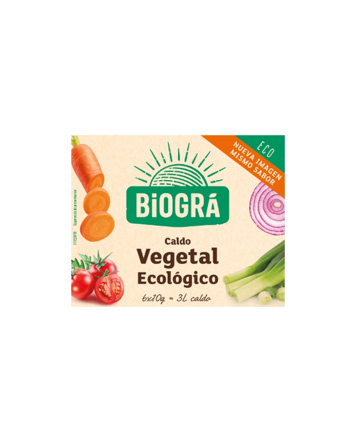 Caldo vegetal cubitos 60gr. biogra